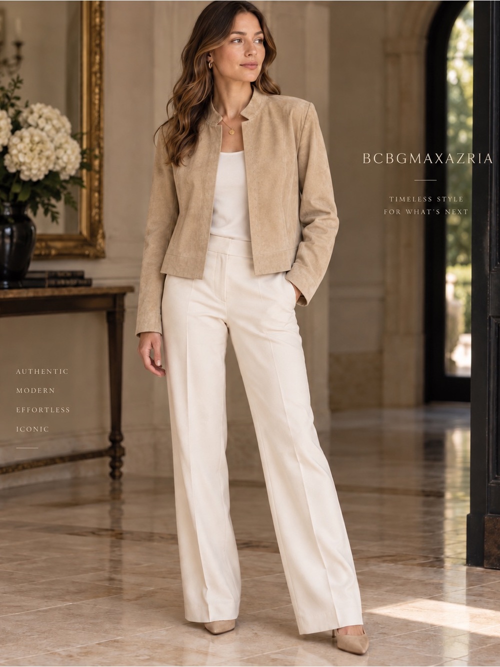 BCBGMaxAzria Suede Leather Blazer